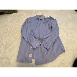 Peter Millar Mens Blue easycare Shirt Sz 16.5 LONG